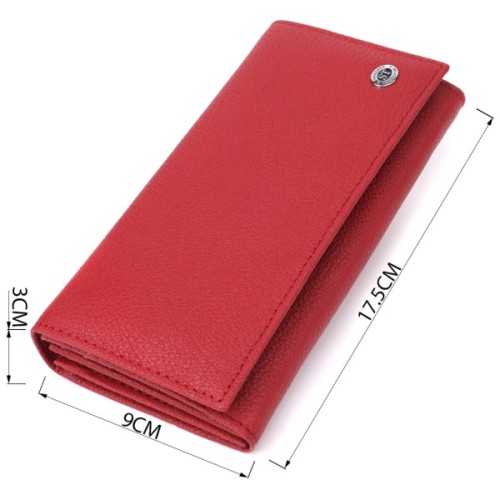 Гаманець ST Leather З натуральної шкіри Червоний (23087)