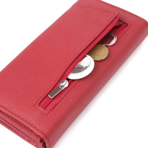 Гаманець ST Leather З натуральної шкіри Червоний (23087)