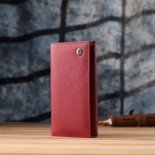 Гаманець ST Leather З натуральної шкіри Червоний (23087)