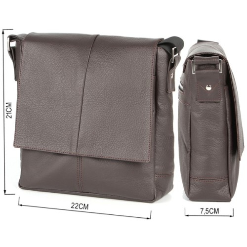 Сумка Shvigel Шкіряна Коричнева (00852)