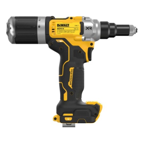 Заклепувальник DeWALT 18 В XR Li-Ion, 20 kN, d.закл.=4.8-6.4 мм (без АКБ та ЗП) (DCF414NT)