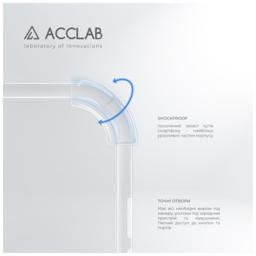 Чохол до мобільного телефона ACCLAB TPU ShockProof Xiaomi Redmi Note 14 Pro Transparent (1283126616457)
