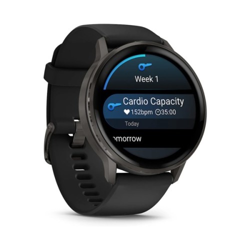 Смарт-годинник Garmin Venu 4 (45mm), Black w/ Slate + Black, GPS смарт-годинник (010-03014-00)
