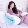 Подушка MirSon для вагітних і відпочинку Eco Line №8031 U-подібна White-Blue (2200006185062)