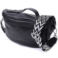 Сумка Vintage Жіноча через плече з натуральної шкіри Чорна (22655)