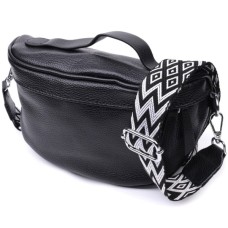 Сумка Vintage Жіноча через плече з натуральної шкіри Чорна (22655)