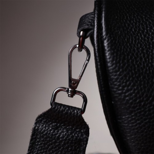 Сумка Vintage Жіноча через плече з натуральної шкіри Чорна (22655)