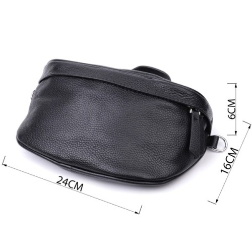 Сумка Vintage Жіноча через плече з натуральної шкіри Чорна (22655)