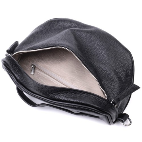 Сумка Vintage Жіноча через плече з натуральної шкіри Чорна (22655)