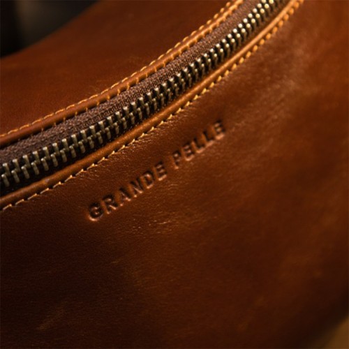 Сумка Grande Pelle Поясна Руда (11315)
