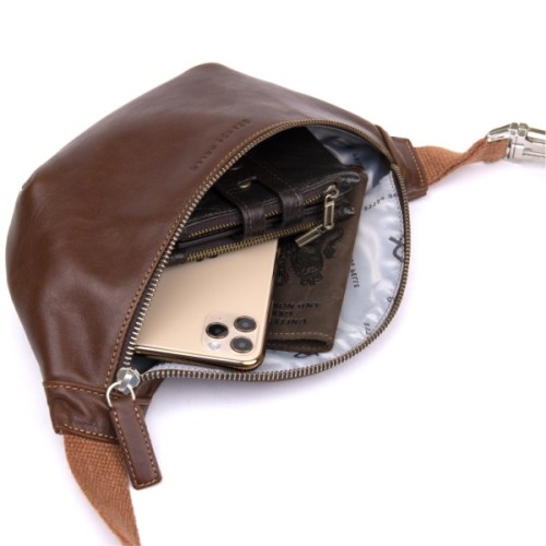 Сумка Grande Pelle Поясна Руда (11315)