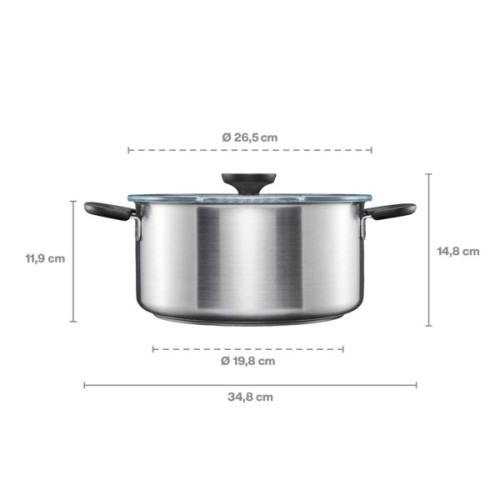 Каструля Fiskars Functional Form з кришкою 5 л (1072317)