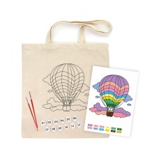 Набір для творчості Rosa Talent екосумка-розмальовка, Політ над хмарами, 38х42 см (4823098543503)