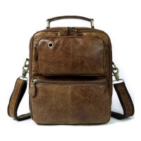 Сумка Vintage З ефектом старовини Чоловіча Руда (14673)