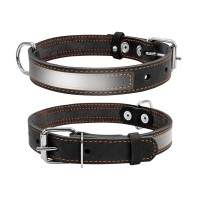 Нашийник для тварин Collar зі світловідбиваючою стрічкою Ш 25 мм Д 38-50 см чорний (02491)