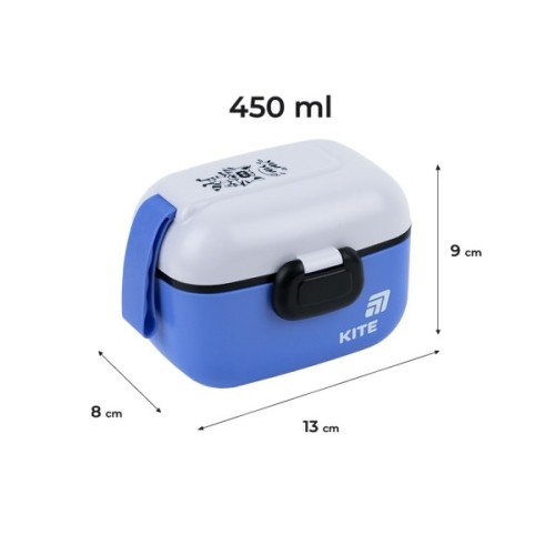 Ланч-бокс Kite 450 мл синій (K25-1185-2)