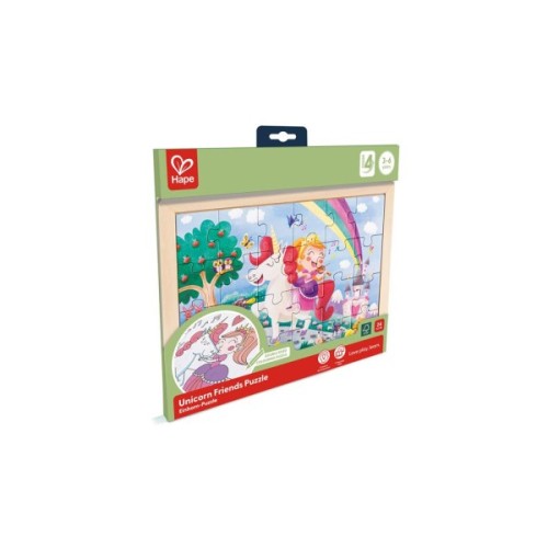 Пазл Hape Єдинороги з розмальовкою (E1642)