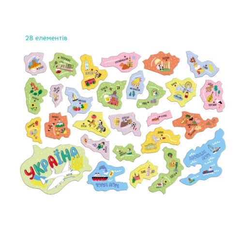 Навчальний набір DoDo Магнітна мапа України (200241)