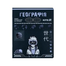 Зошит Kite предметний Cyber 48 аркуші, клітинка, географія (K25-240-25)