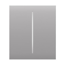 Накладна панель Ajax CenterButton 2-gang/Білий (CenterButton 2-gang/Fog)