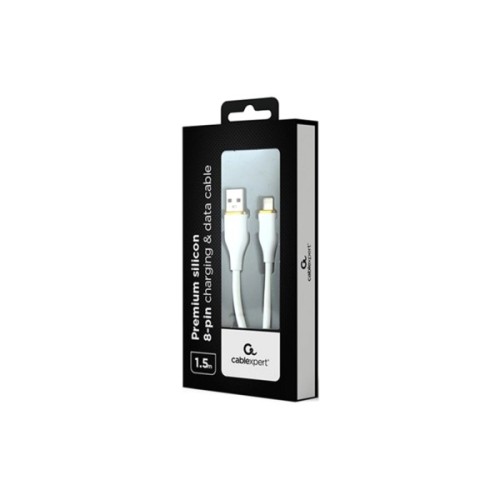 Дата кабель USB 2.0 AM to Lightning 1.5m 2.1A Cablexpert (CC-USB2S-AM8PM-1.5M-W)
