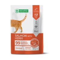 Вологий корм для кішок Nature's Protection Adult cats Sterilised Salmon with Herbs 100 г (NPUPF63659)