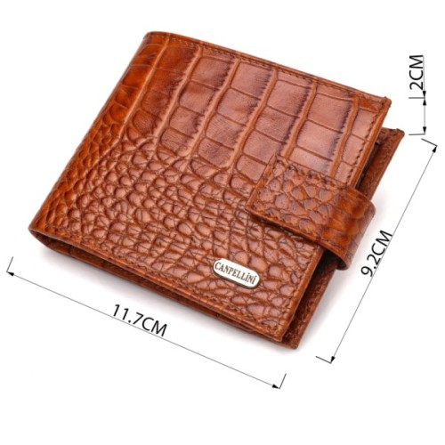 Гаманець Canpellini З натуральної шкіри Рудий (21893)