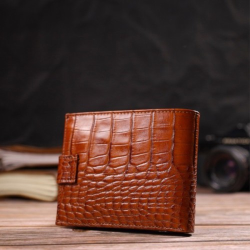 Гаманець Canpellini З натуральної шкіри Рудий (21893)