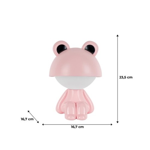 Нічник Kite Світильник LED з акумулятором Cute Froggy, рожевий (K25-316-3-2)