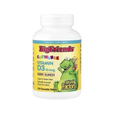 Вітамінно-мінеральний комплекс Natural Factors Вітамін D3 для дітей, 10 мкг (400 МО), смак ягід, Chewable Vitamin D3, (NFS-01546)