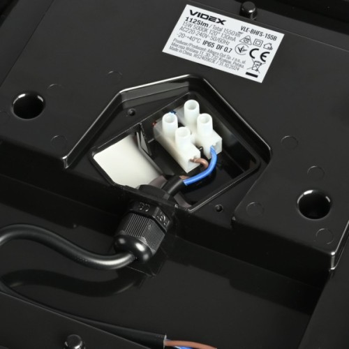 Світильник Videx LED світильник ART IP65 квадратний VIDEX VLE-BHFS-155B 15W 5000K Black (VLE-BHFS-155B)