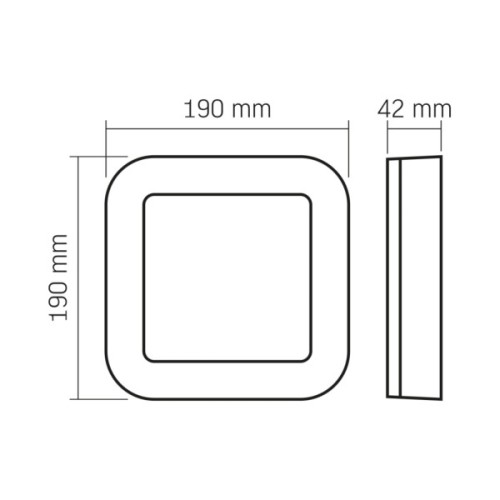 Світильник Videx LED світильник ART IP65 квадратний VIDEX VLE-BHFS-155B 15W 5000K Black (VLE-BHFS-155B)