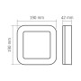 Світильник Videx LED світильник ART IP65 квадратний VIDEX VLE-BHFS-155B 15W 5000K Black (VLE-BHFS-155B)