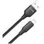 Дата кабель USB 2.0 AM to Lightning 2.0m 3A TPE embossed black ColorWay (CW-CBUL102-BK)