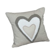 Подушка Прованс декоративна Серденько трикольорове 45х45 см (033342)