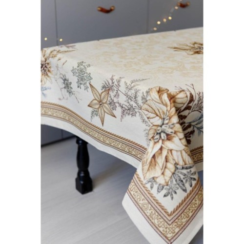Скатертина Прованс гобеленова Золоте свято 135х350 см (036325)
