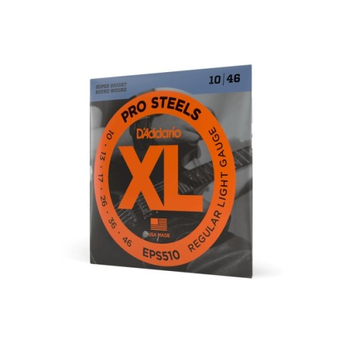 Струни для гітари D'Addario XL ProSteels Regular Light (10-46) (EPS510)