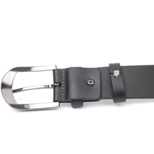 Ремінь Grande Pelle Брючний з натуральної шкіри Чорний (11680)