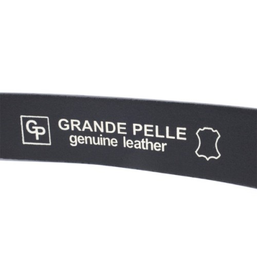 Ремінь Grande Pelle Брючний з натуральної шкіри Чорний (11680)