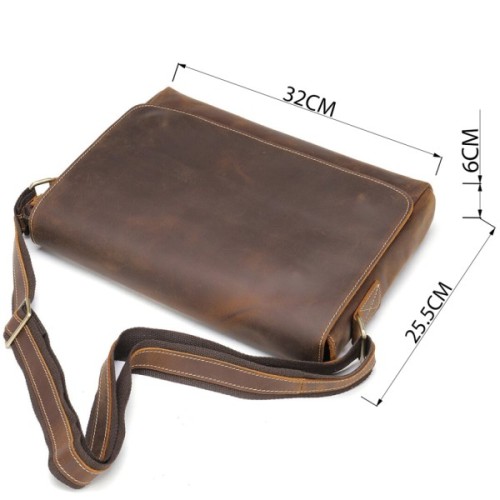 Сумка Vintage Crazy horse Коричнева (14780)