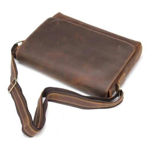 Сумка Vintage Crazy horse Коричнева (14780)