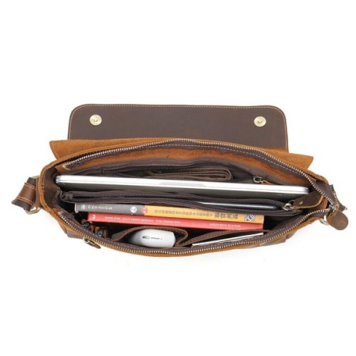 Сумка Vintage Crazy horse Коричнева (14780)