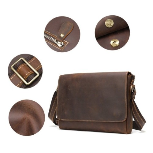 Сумка Vintage Crazy horse Коричнева (14780)