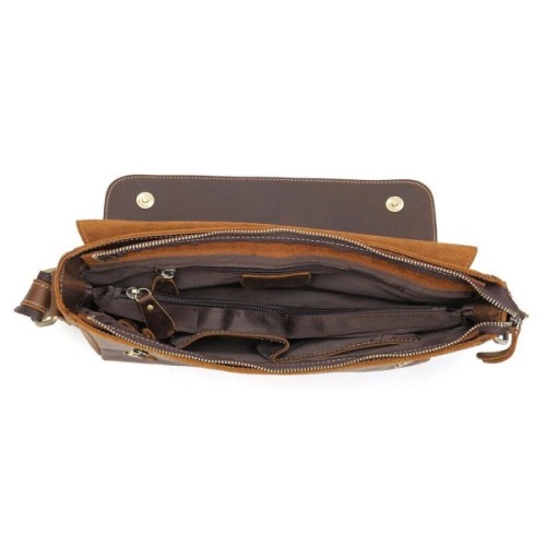 Сумка Vintage Crazy horse Коричнева (14780)