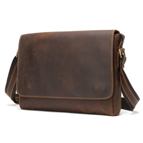 Сумка Vintage Crazy horse Коричнева (14780)