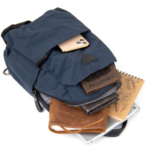 Сумка Vintage Через плече нейлон Синя (20633)