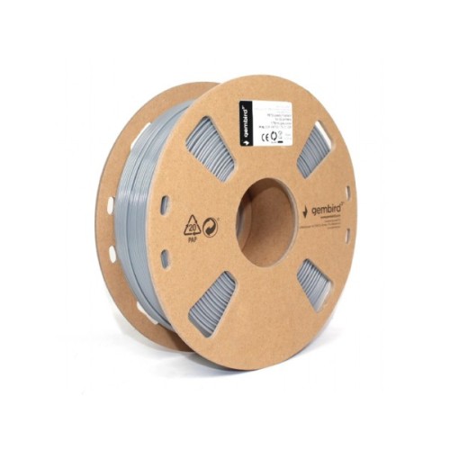 Пластик для 3D-принтера Gembird PETG, 1.75 мм, gray, 1 кг (3DP-PETG1.75-01-GR)