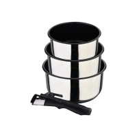 Ківш Bergner Click & cook, набір зі знімною ручкою 1.5/2.1/3 л, 4 предмети (BG-32293-MM)