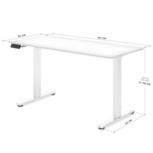 Комп'ютерний стіл Mealux PowerDesk Duo White (EVO-242 Duo W/W)