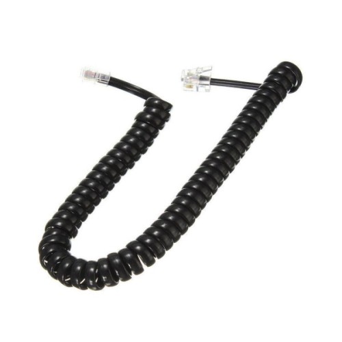 Кабель телефонний Atcom телефонный спиральный 2м RJ9 (17373)